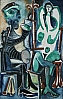 Pablo Picasso (le peintre et son mod&egrave;le)